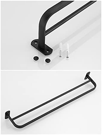 Durable Black Towel Rail for Bathroom