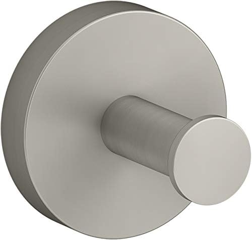 Elegant Elate Robe Hook - Premium Metal Easy Install Brushed Nickel