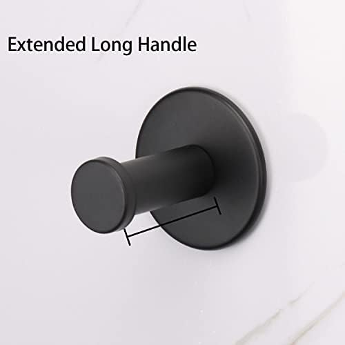 Sturdy 6-Pack bath towel hooks self-adhesive stainless steel weather-resistant