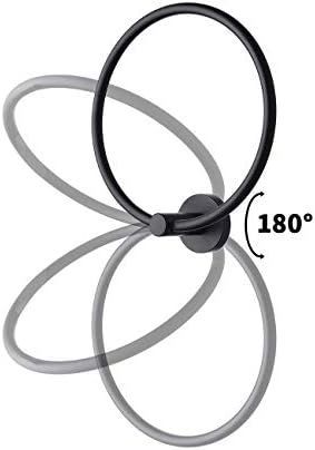 KES Matte Black Towel Ring