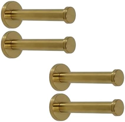 Golden Brushed Stainless Steel Wall Hook Set 4-Piece