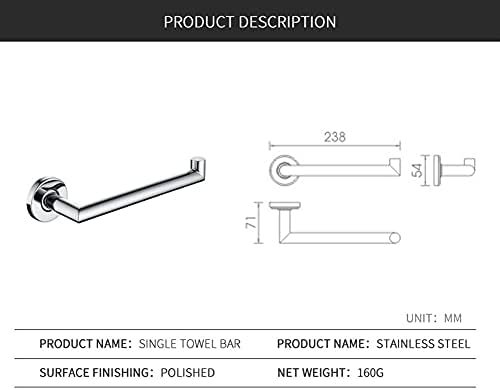 Sturdy Stainless Steel Towel Bar for Home Decor
