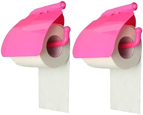 DOITOOL 2Pack Box Toilet Paper Roll Holder Suction Cup Wall-Mounted