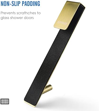 Simtive 3-Piece 7-inch Extendable shower door hooks Anti-Scratch No Drilling Durable 3-Pack for Frameless Glass Doors