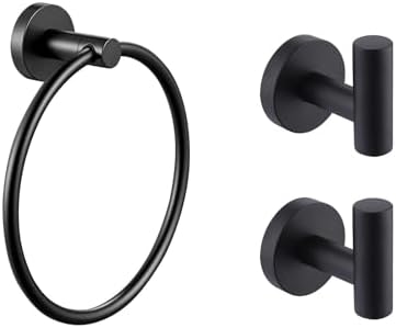 KES Matte Black Towel Ring
