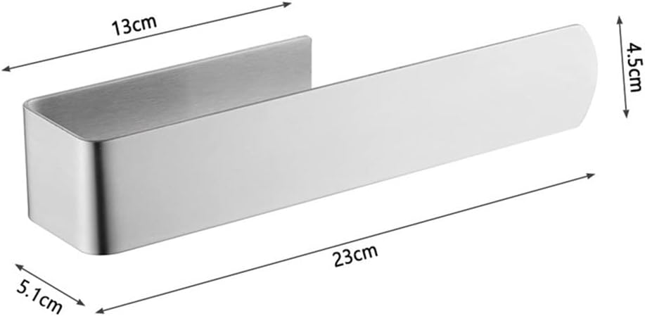 Sturdy Towel Bar with Brushed Stainless Steel Self-Adhesive Wall-Hanging Towel Holder for Bathroom Kitchen Use