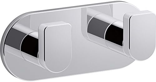 KOHLET Robe Hook Durable Double Robe Towel Holder Polished Chrome