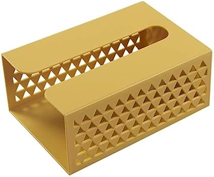 TOWINE Yellow Wall-Mounted Toilet Paper Holder Creative Tissue Box Free Punching Paste Storage Bag