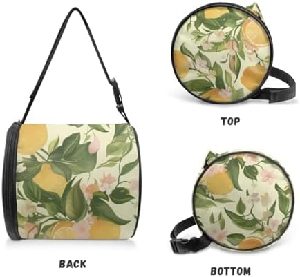 Stylish and Functional Lemon-Print Travel Toilet Paper Holder for Cats and Dogs