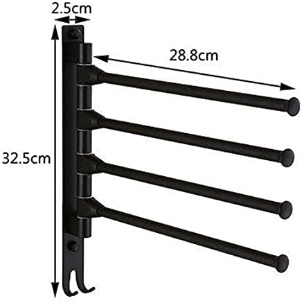 Effortless Black Towel Rail for Bathroom Installation