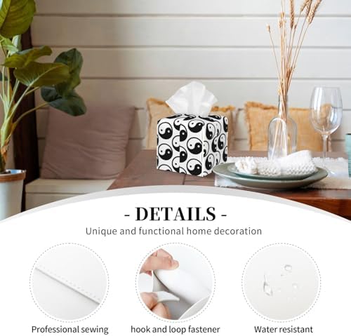 Stylish Leather Tissue Box Holder 52 x 52 x 52