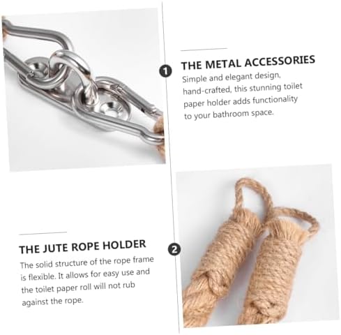 HOLIDYOYO Handmade Jute Rope Towel Rack