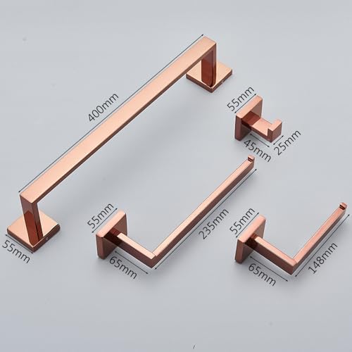 Rose Golden Bath Towel Bar Set