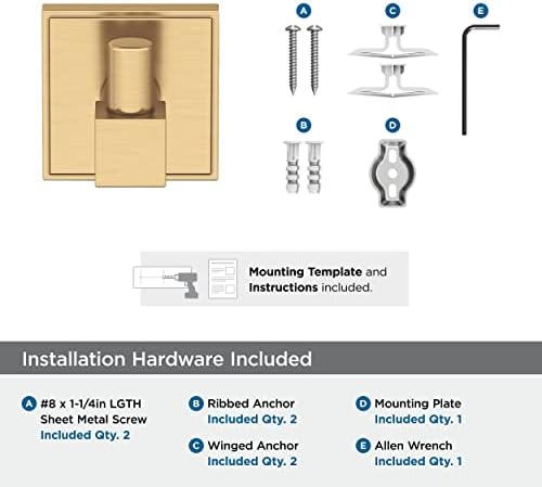 Amerock Robe Hook Champagne Bronze Towel Hook for Bathroom 48mm
