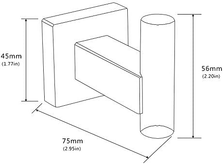 Sturdy 304 Steel Bathroom Coat Hook Single TowelRobe Clothes Hook for Bath Kitchen Garage with Matt Black Finish