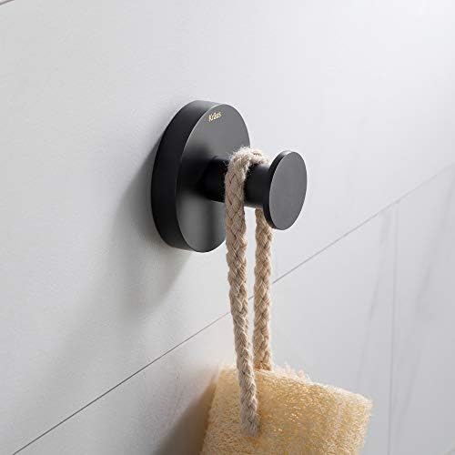 Sturdy Matte Black Bathroom Robe Towel Hook