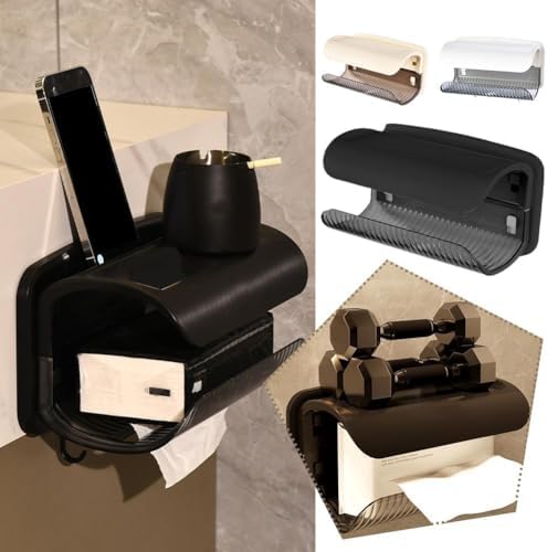 Wall-Mounted Stainless Steel Toilet Holder with Shelf
