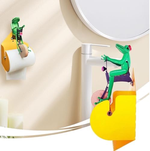 Frog Tissue Holder - Durable Humorous Space-Saving for Bathroom Decor
