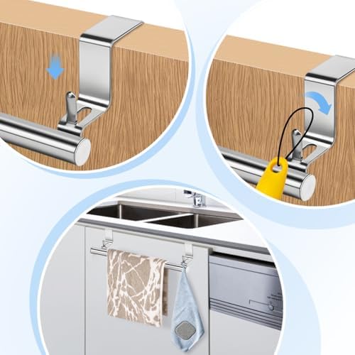 Stainless Steel Over-the-Door Towel Rack
