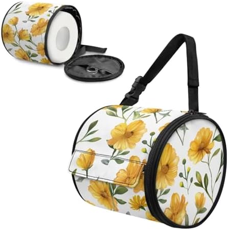 ZDCUSTOM Yellow Flower Toilet Paper Storage Holder