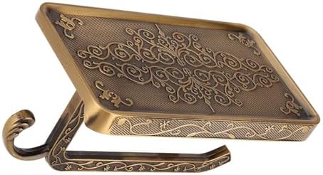 Aramox Wall-Mounted Vintage Brass Toilet Paper Holder Antique Luxury Decor