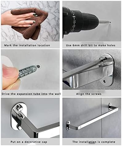 Double Towel Bar GoldWall-MountedRust-Resistant