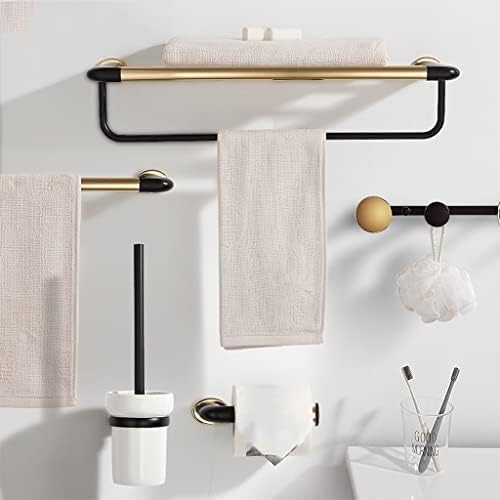 Bathroom Accessory Set Luxurious Black Gold Towel Bar More