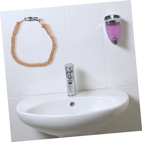Vaguelly Elegant Jute Rope Toilet Paper Holder Wall Mount Rack
