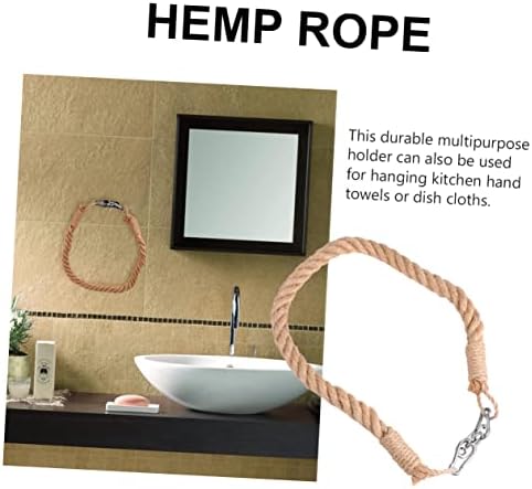 Elegant Handmade Retro Jute Rope Paper Holder for Bathroom Decor