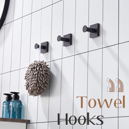 3-Pack Stainless Steel Robe Hooks Oil Rubbed Bronze