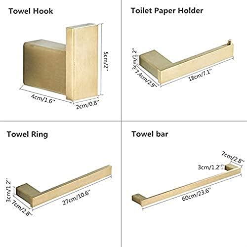 Towel Rail Gold Plated Bathroom Kitchen Use