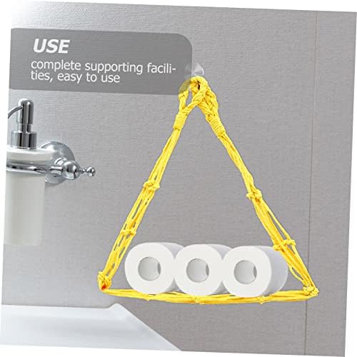 DOITOOL Cotton Rope Toilet Paper Holder BlackMustard