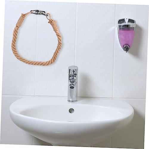 Ergonomic Jute Rope Towel Toilet Paper Holder for Marine Bathroom