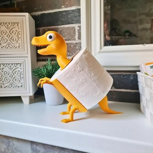 Funny Dinosaur Toilet Paper Holder 3D Printed -