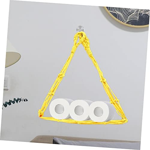Jojofuny Wall-Mounted Toilet Paper Holder Durable csv Cotton Rope organizer