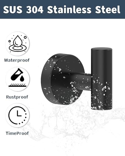 Stylish Black Towel Hook for Home ms