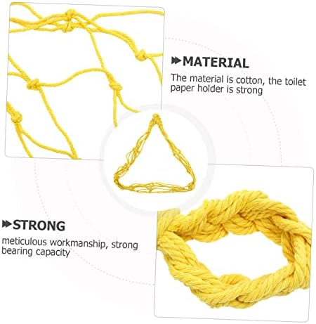 Stylish 2-Piece Cotton Rope Toilet Paper Storage Bag