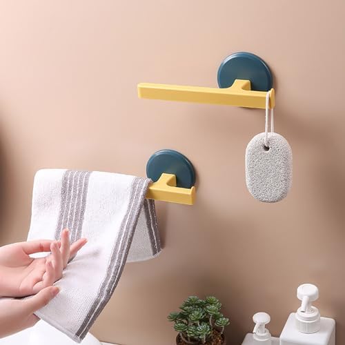 Easilikenead Towel Bar Adhesive Multi-Functional Bathroom Towel Rack Wall-Mounted Towel Holder for Easy Organization