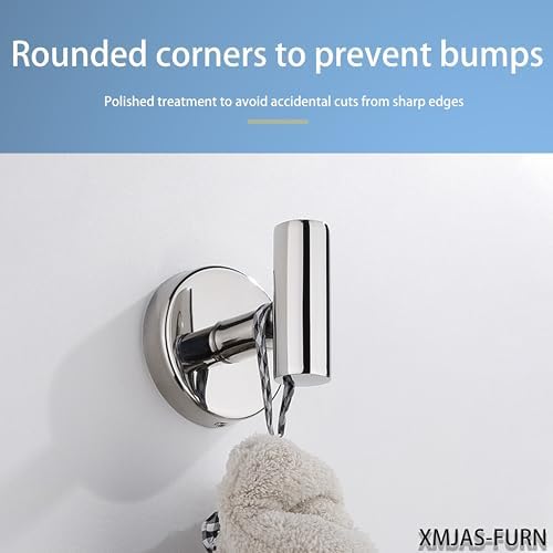 Black 304 Stainless Steel Towel Hook Pair