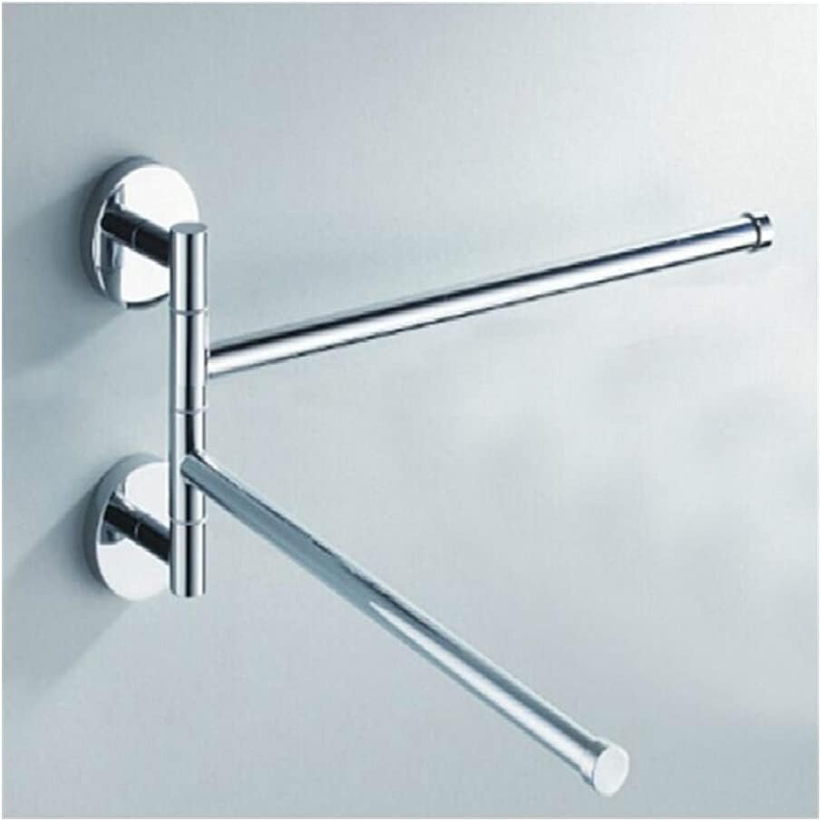 ANNBKAStainless Steel Towel Bar 2-Piece Elegant Space-Saving Towel Rack for Home Bathroom