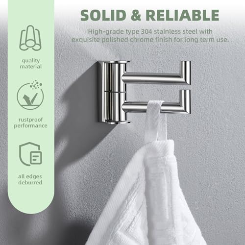 Angle Simple Swivel Robe Hook