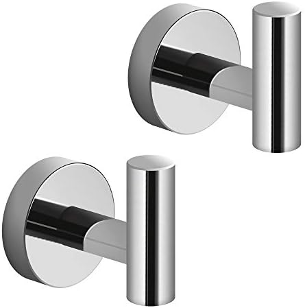 Marmolux Acc Single Coat Towel Hook Polished Chrome Bathroom Kitchen Towel Holder with Hat and Bag Hanger