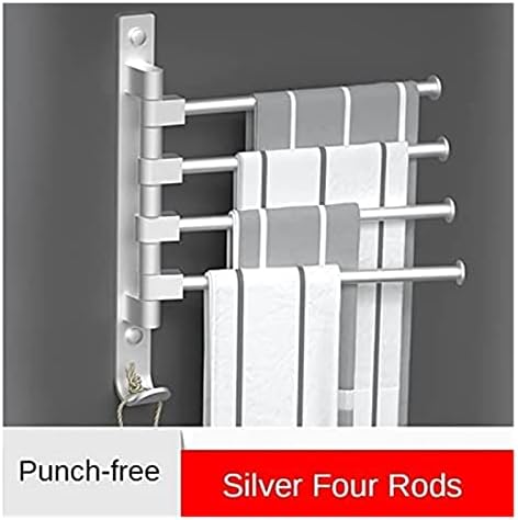 Heavy Duty Towel Rail Organizer 5-Towel Bar - Rust Free Space-Saving