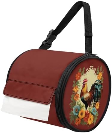 Floral Chicken Camping Toilet Paper Holder