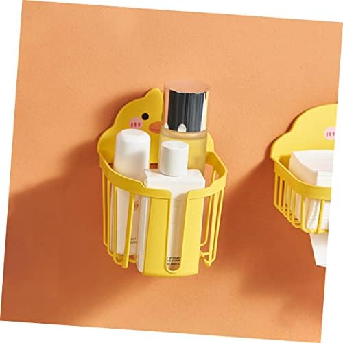 Two-Piece Yellow Paper Towel Holder for Bathroom Storage
