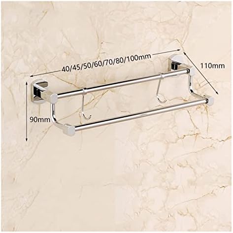 ALDEPO 40cm Chrome Towel Bar Wall-Mounted Towel Rail