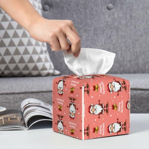 Santa Claus Leather Tissue Box Holder