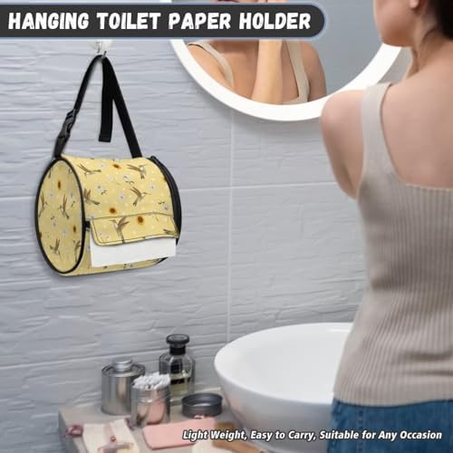 Vibrant Adjustable Hook - Hanging Toilet Paper Organizer for Outdoor Use Vintage Camouflage Design Reusable Durable