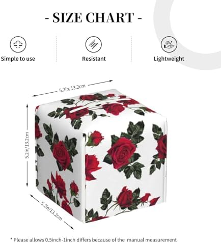 Stylish Rose Flower Tissue Box