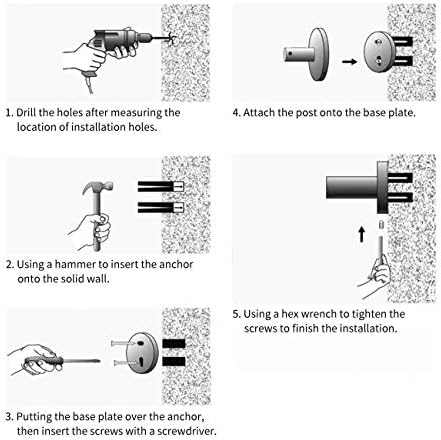 Sturdy 304 Steel Bathroom Coat Hook Single TowelRobe Clothes Hook for Bath Kitchen Garage with Matt Black Finish